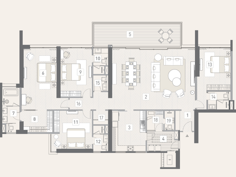 Krisala Nagpur Township - 3 and 4 BHK villa floor plan (representative image)