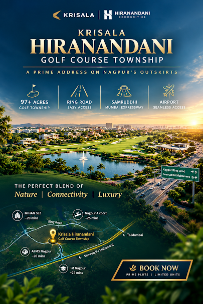 Krisala Hiranandani Golf Course Township location near Nagpur Ring Road
