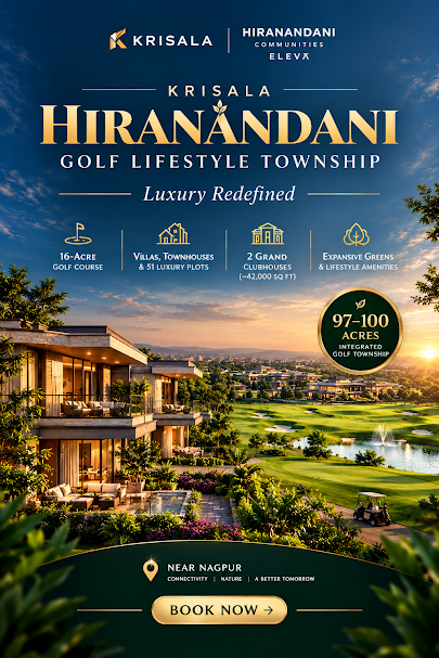 Krisala Hiranandani Golf Lifestyle Township - villas and plots around a golf course in Nagpur